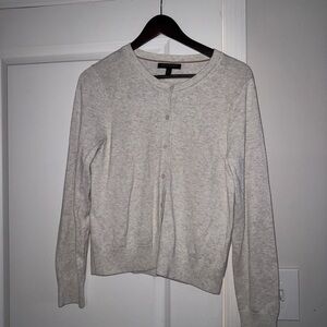 Gray Button-Up Banana Republic Cardigan